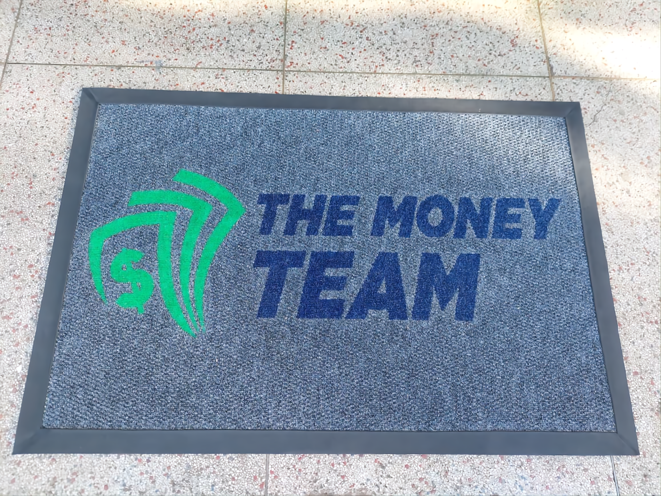 Commercial entrance mat for a corporate boardroom entrance