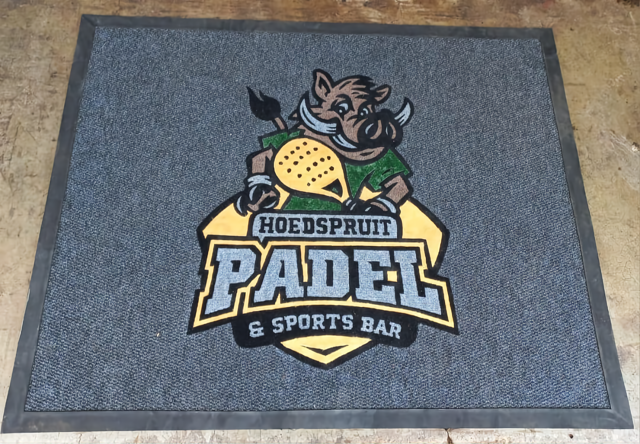 Commercial entrance mat manufactured for a university campus