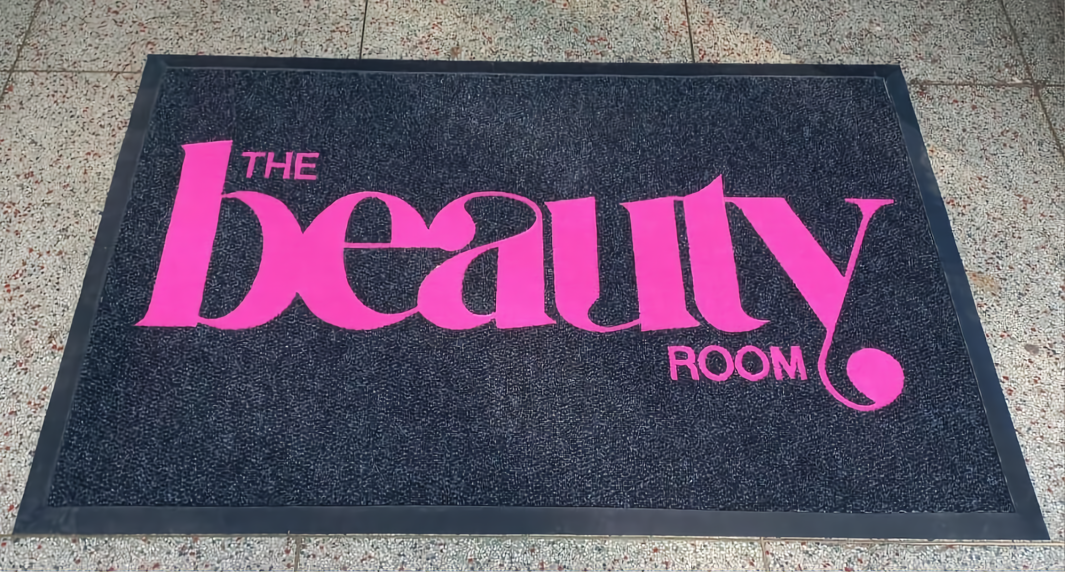 Logo entrance mat for a community hall entrance